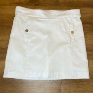 Briggs Women’s 12 White Stretch Mini Pencil Skirt Skort